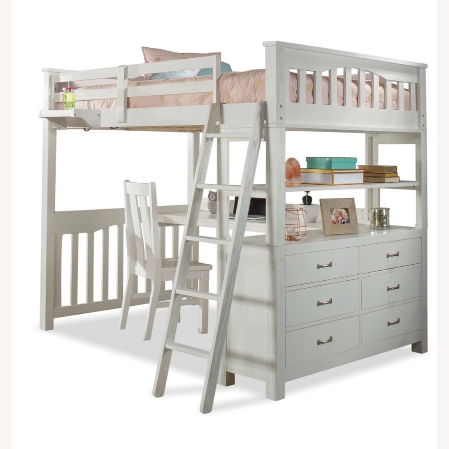 Hillsdale Loft-Style White Wood Bunk Bed - image-4
