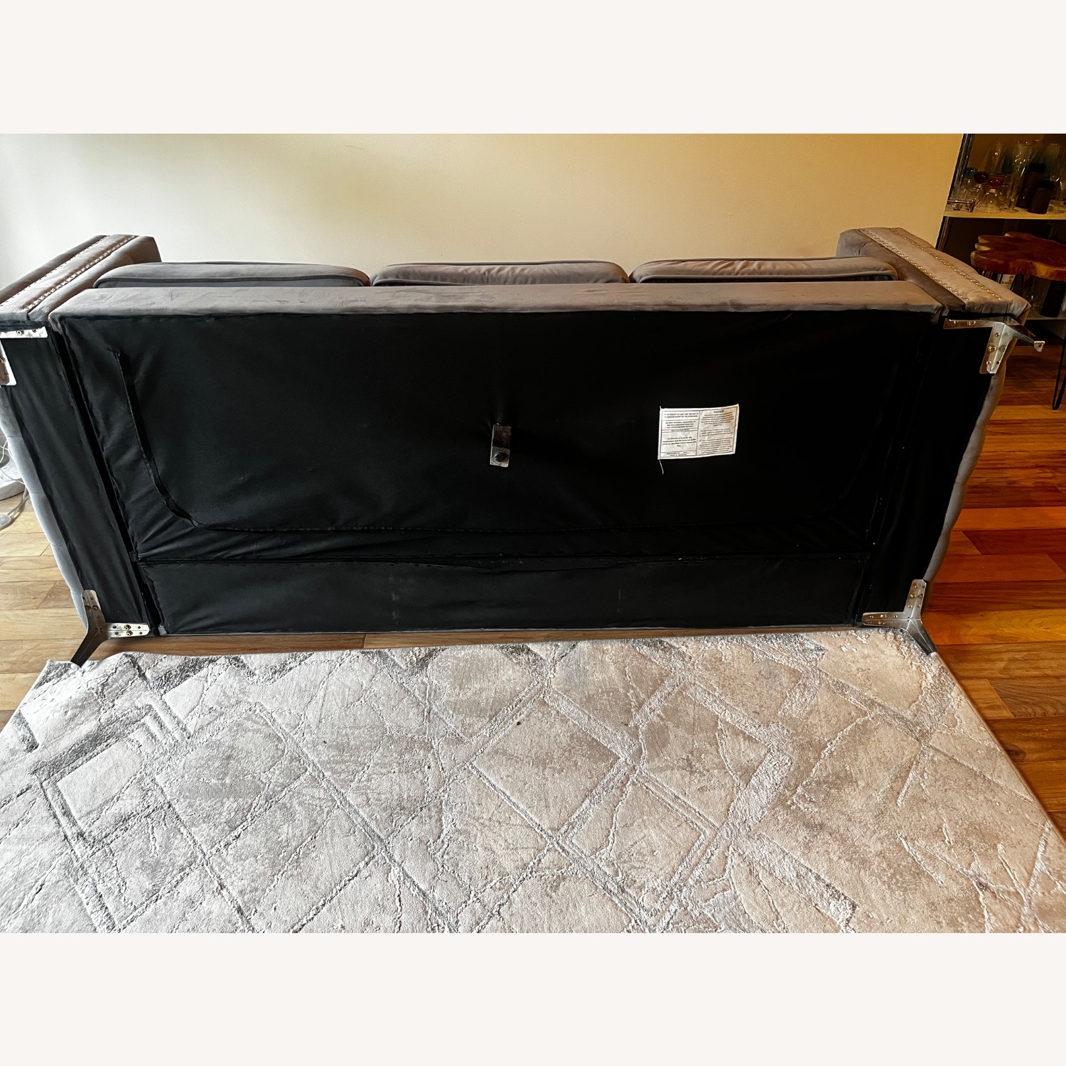 Amazon Gray Velvet 3 Seat Sofa - image-13