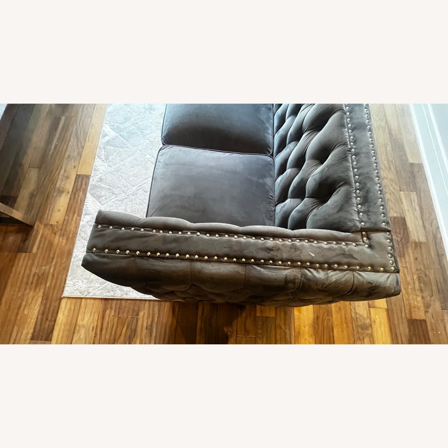 Amazon Gray Velvet 3 Seat Sofa - image-7