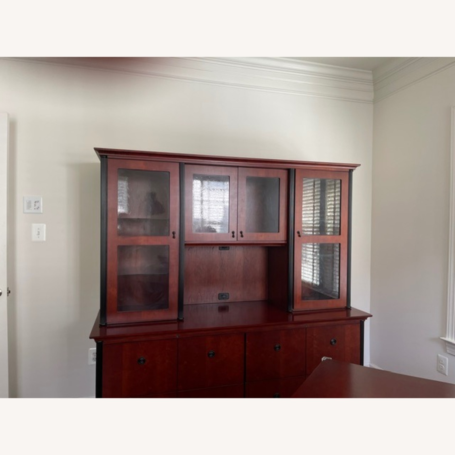 Dark Brown Wood Sideboard - image-1