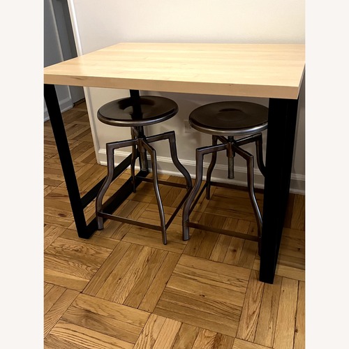 Used Industry West Machinist Dark Gray Metal Stools for sale on AptDeco
