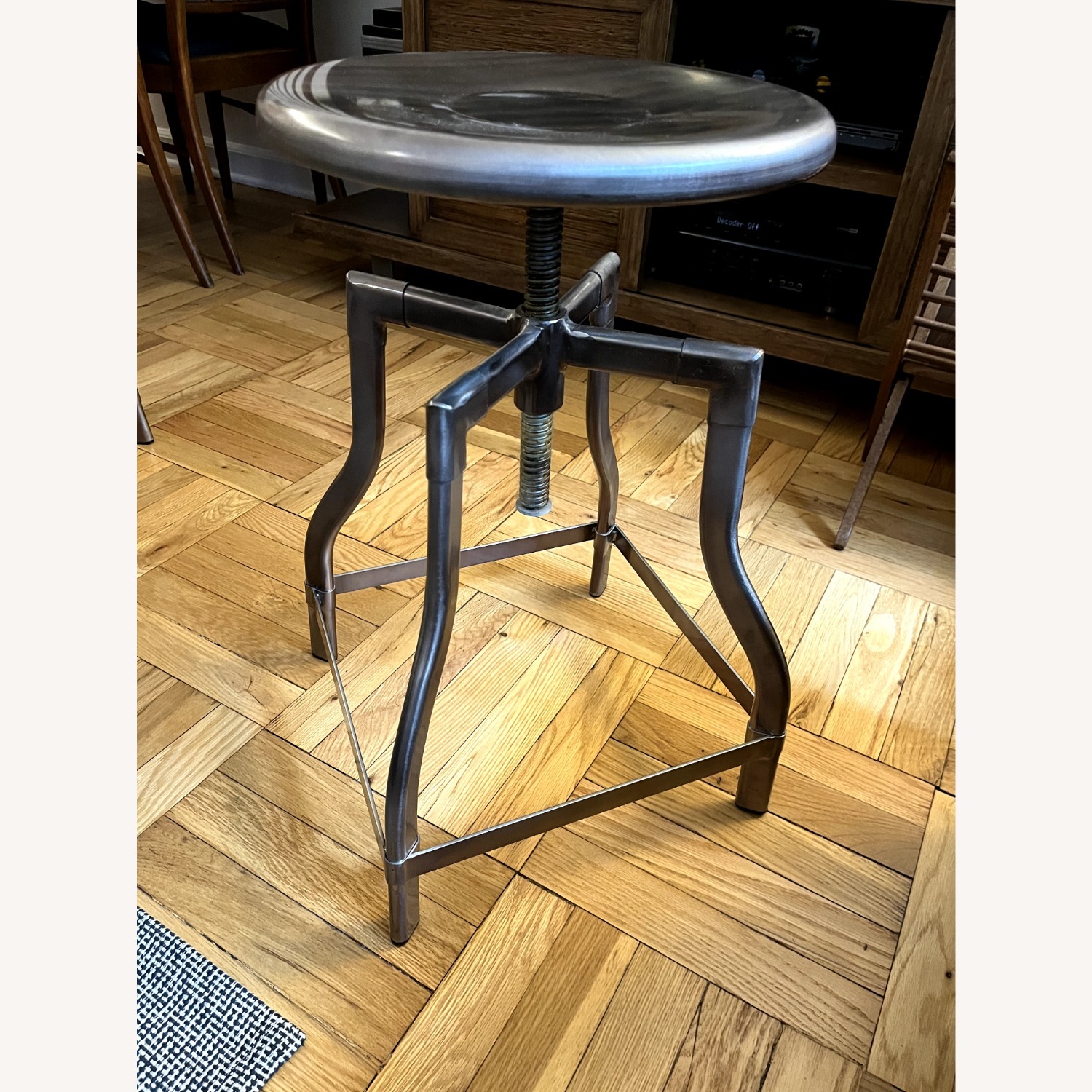 Industry West Machinist Dark Gray Metal Stools - image-2