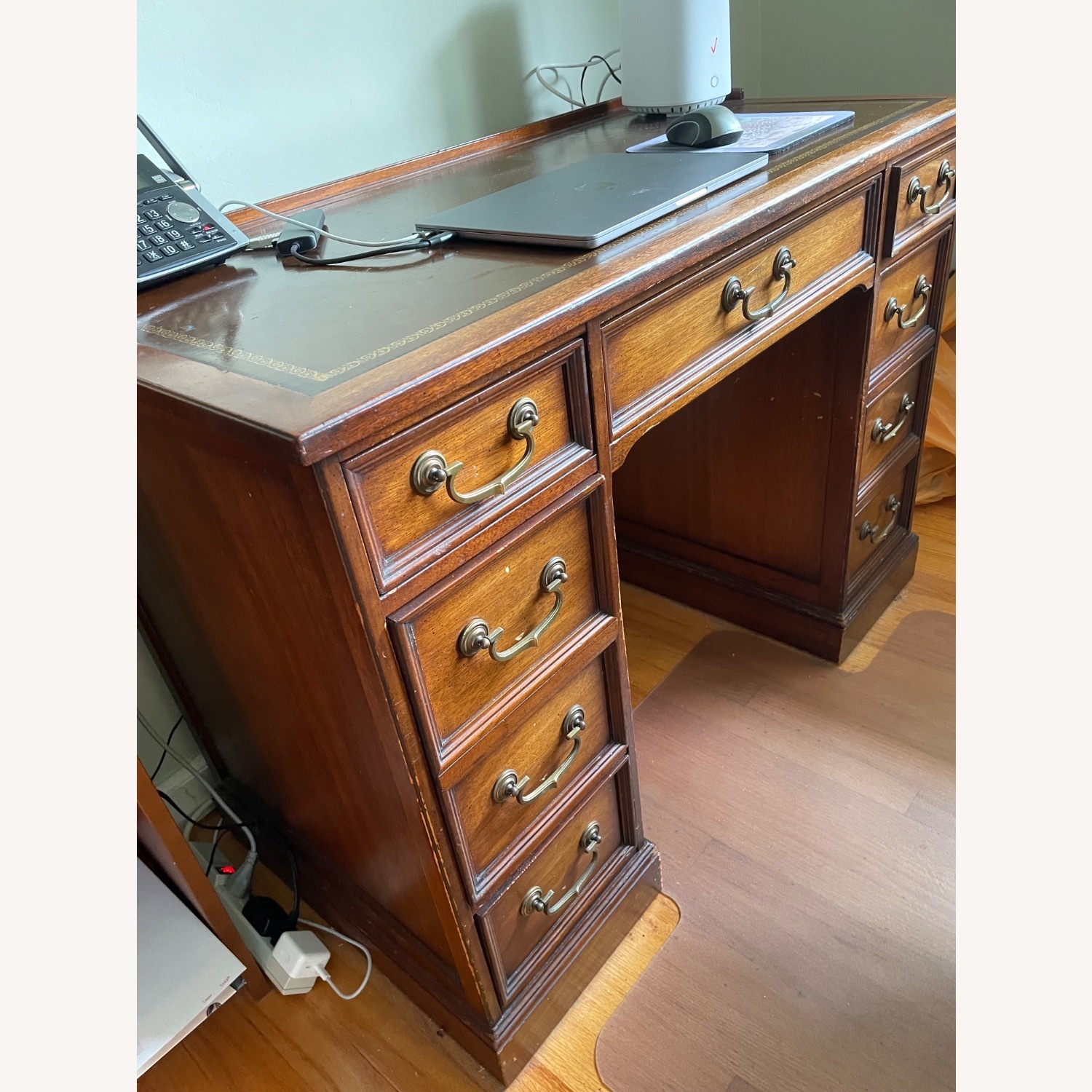 Sligh Furniture Dark Brown Wood Desk - image-1