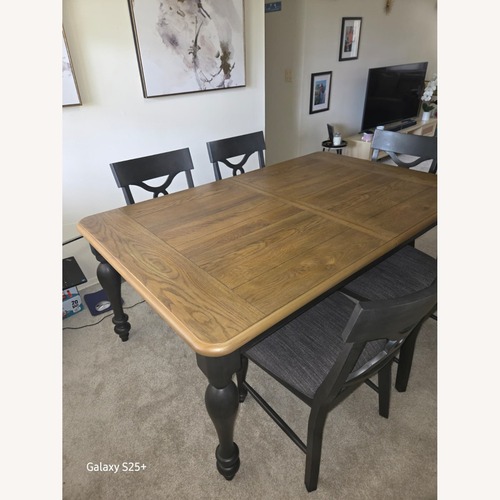 Used Light Brown Wood Dining Table for sale on AptDeco