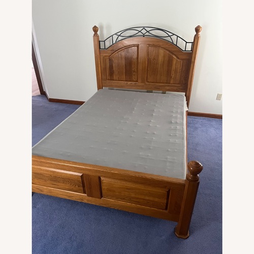 Used Natural Wood Full Bed for sale on AptDeco