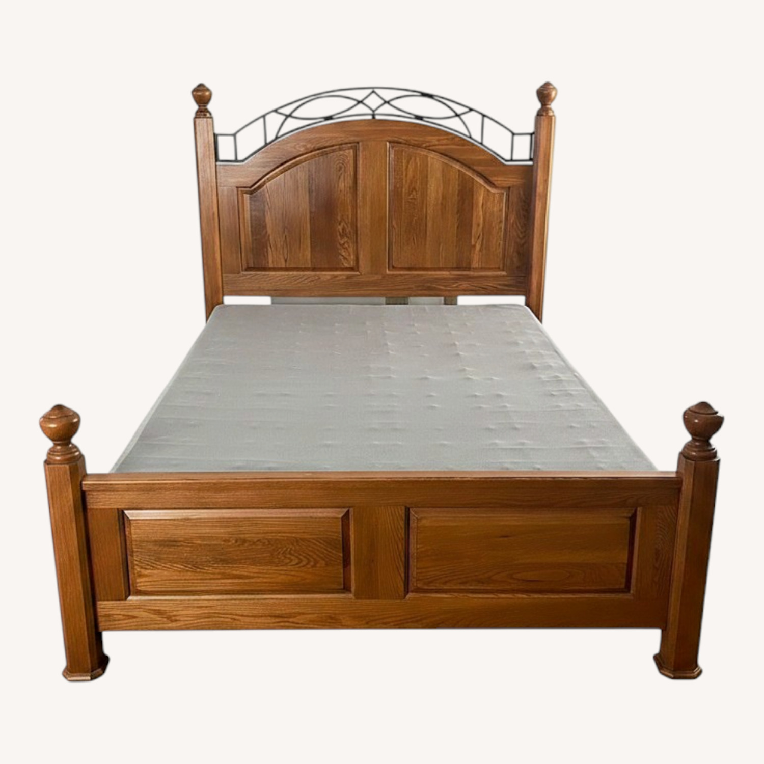 Natural Wood Full Bed - image-0
