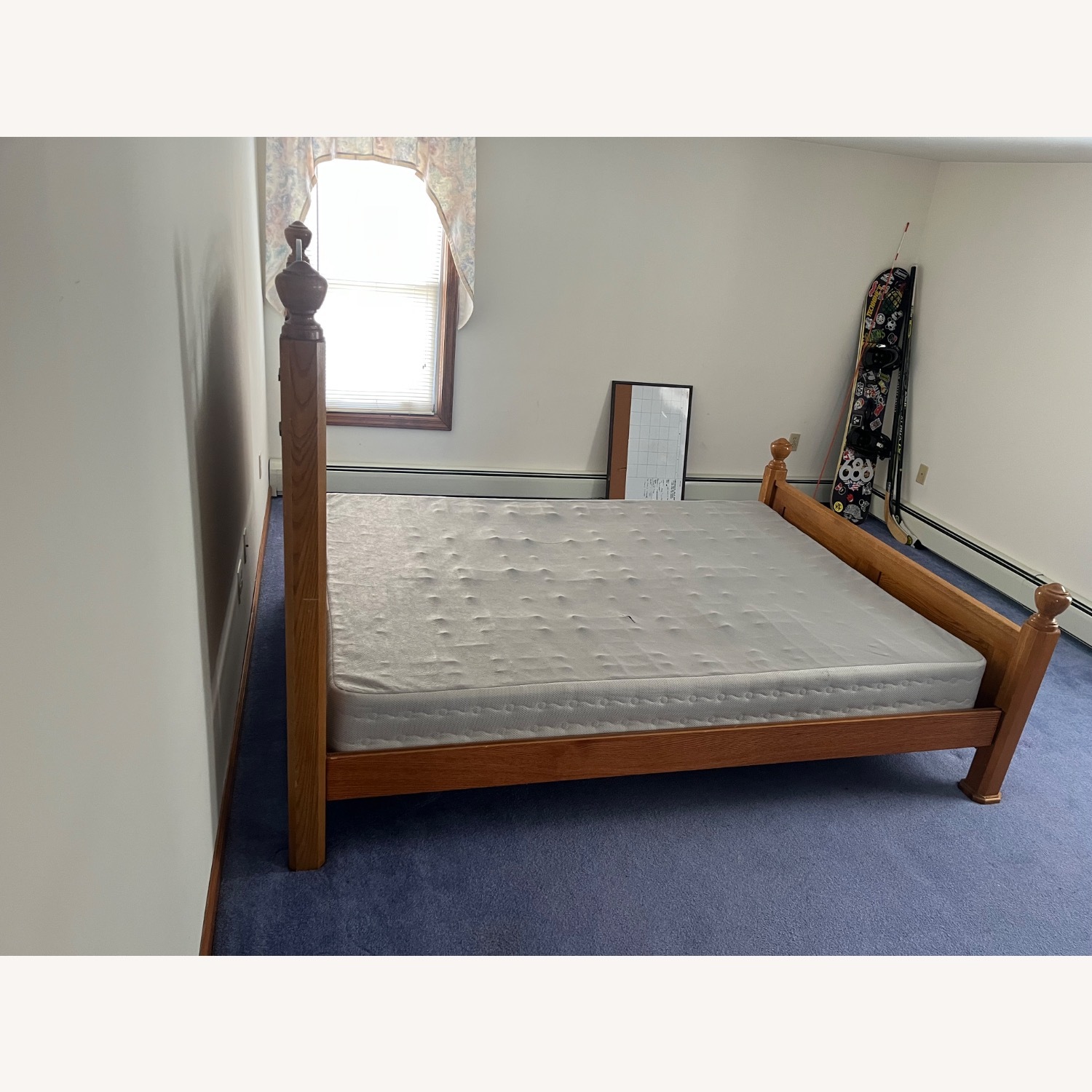 Natural Wood Full Bed - image-3