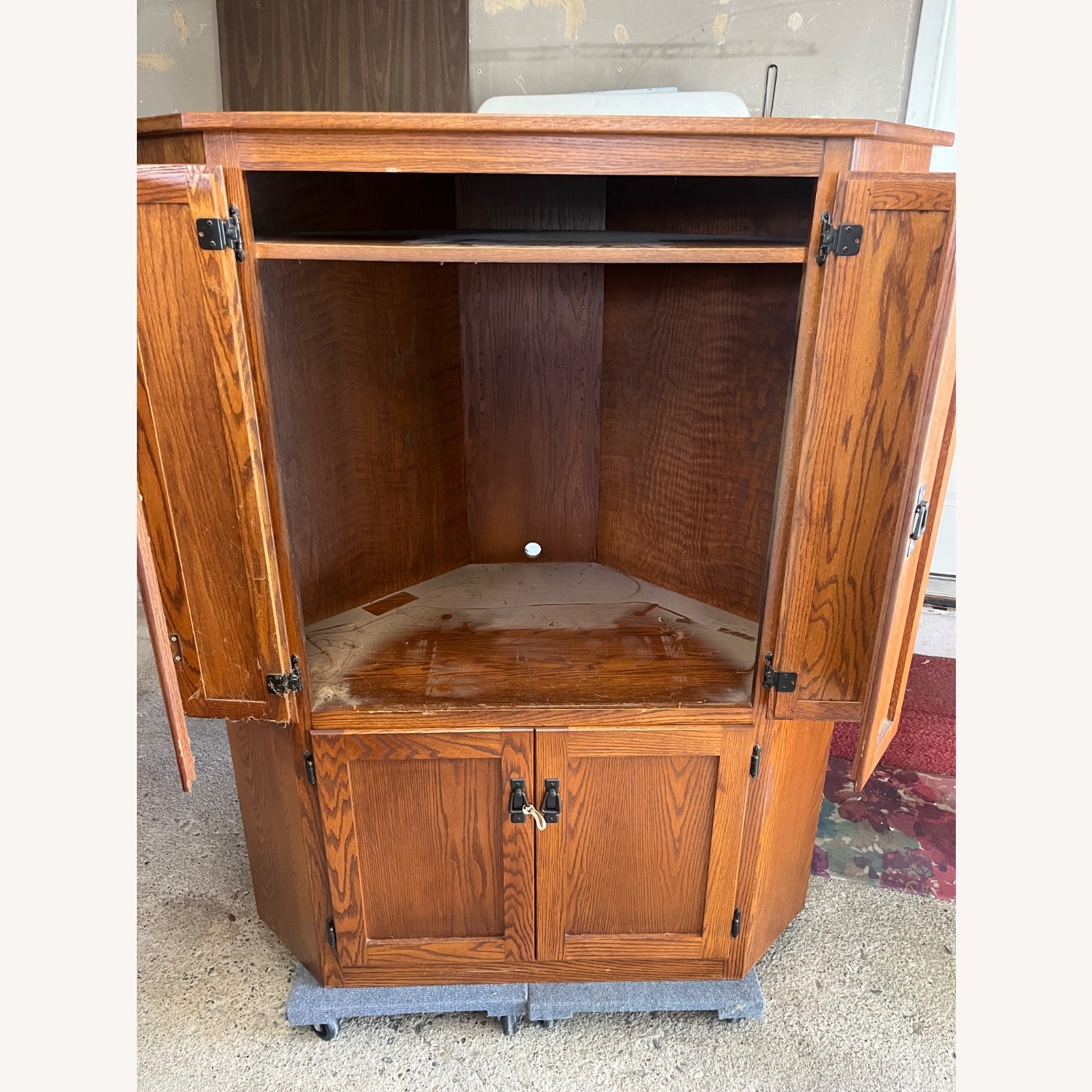 Simply Amish Natural Wood Media Storage - image-2