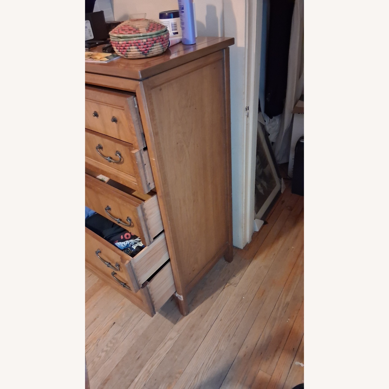 Dark Brown Wood Dresser - image-2