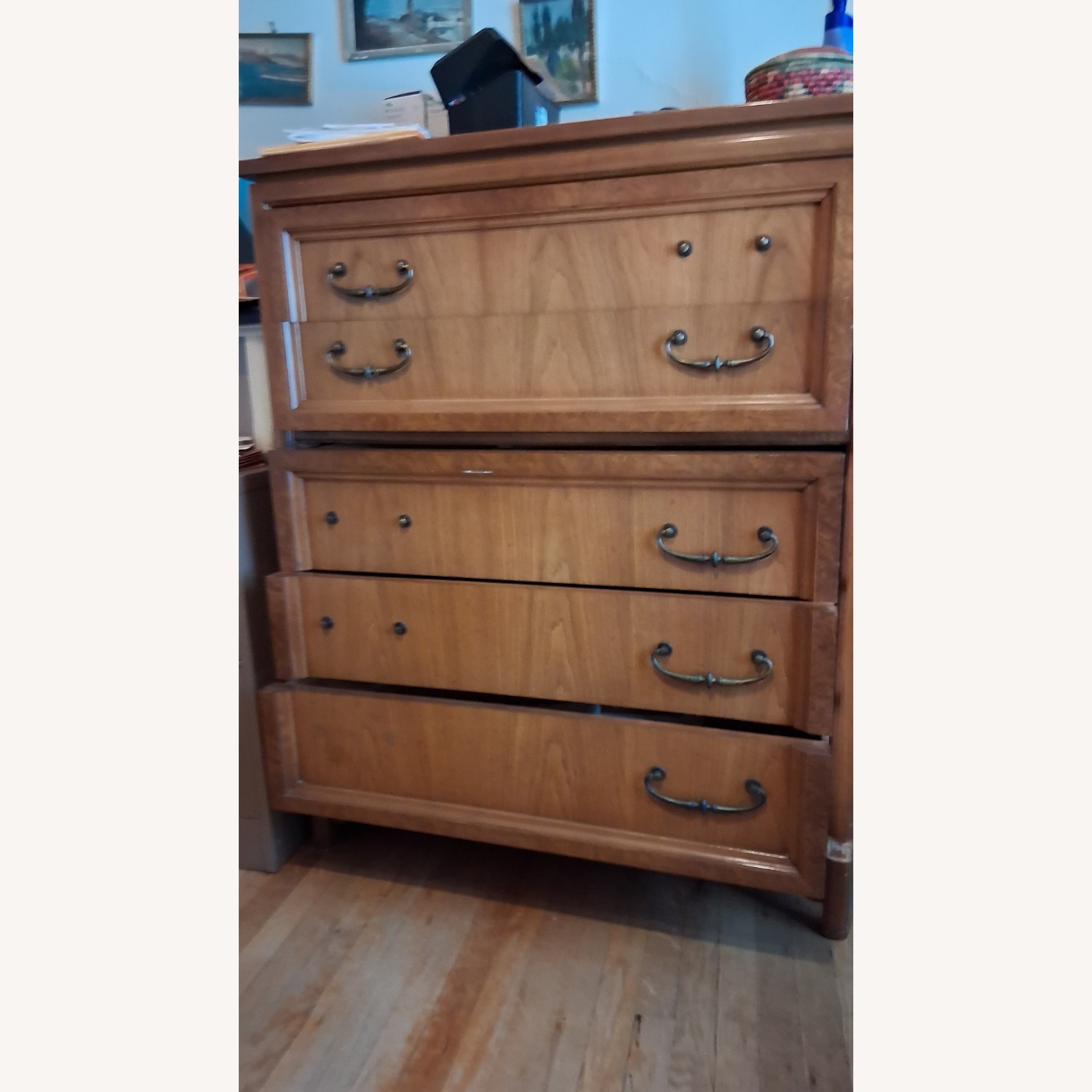 Dark Brown Wood Dresser - image-3