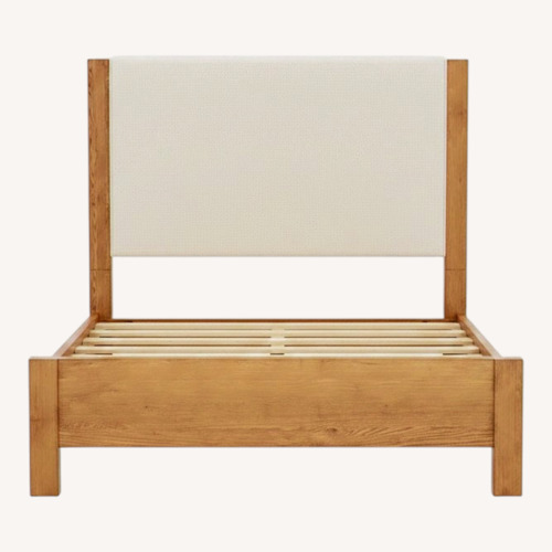 Used Rooms To Go Ithaca Natural Wood Queen Bed for sale on AptDeco