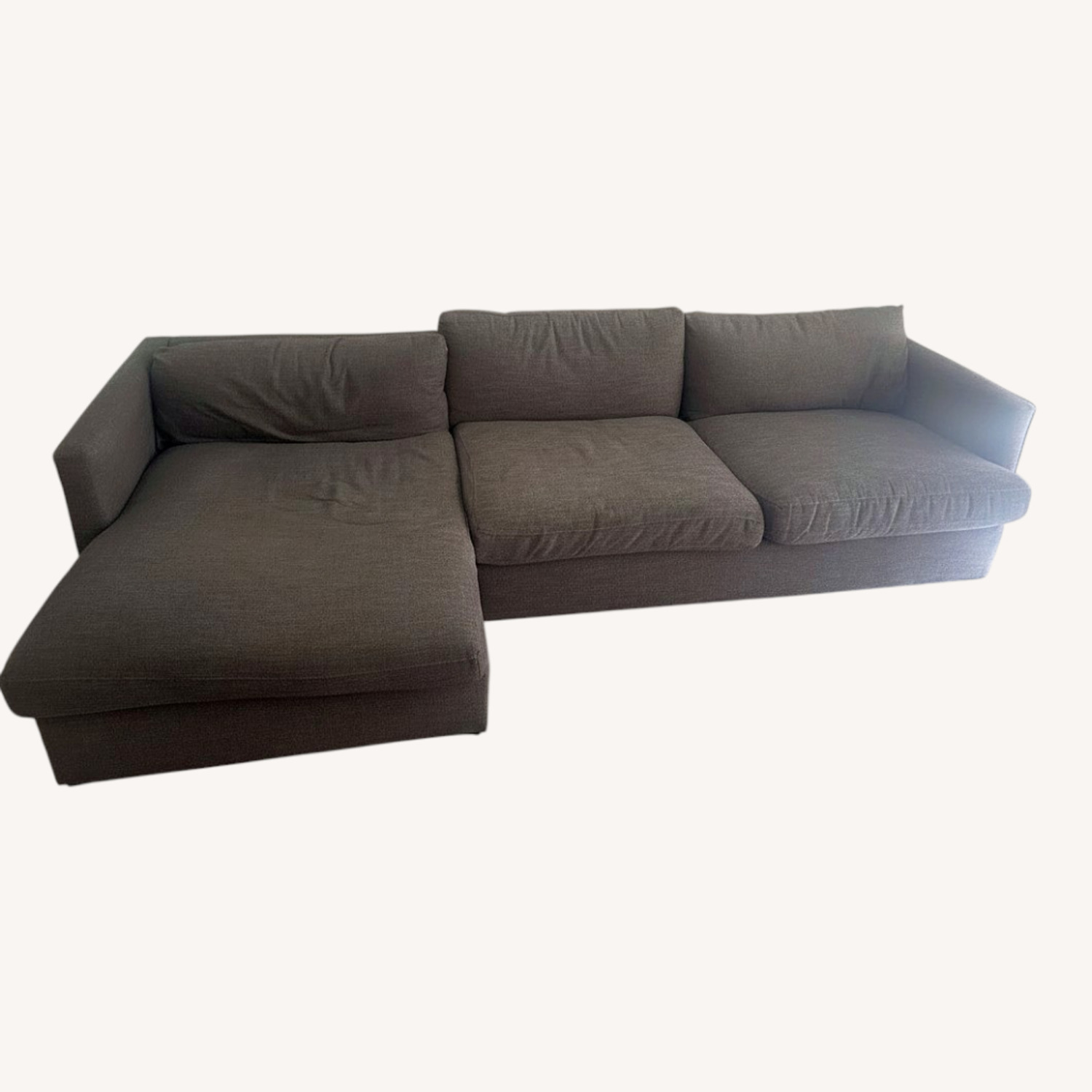 Light Gray Fabric 3+ Piece Sectional - image-0