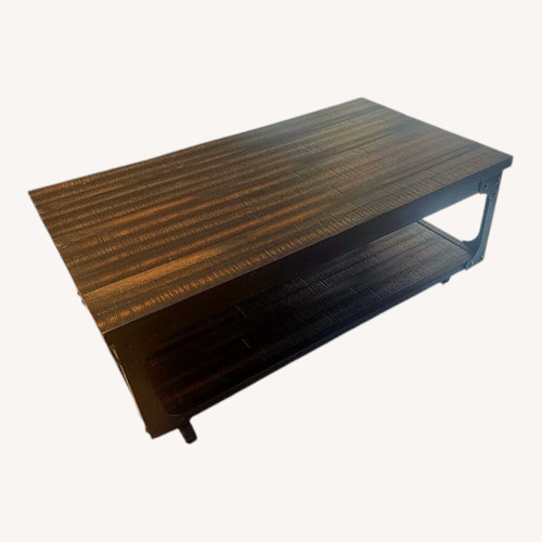 Used Dark Brown Metal Coffee Table for sale on AptDeco