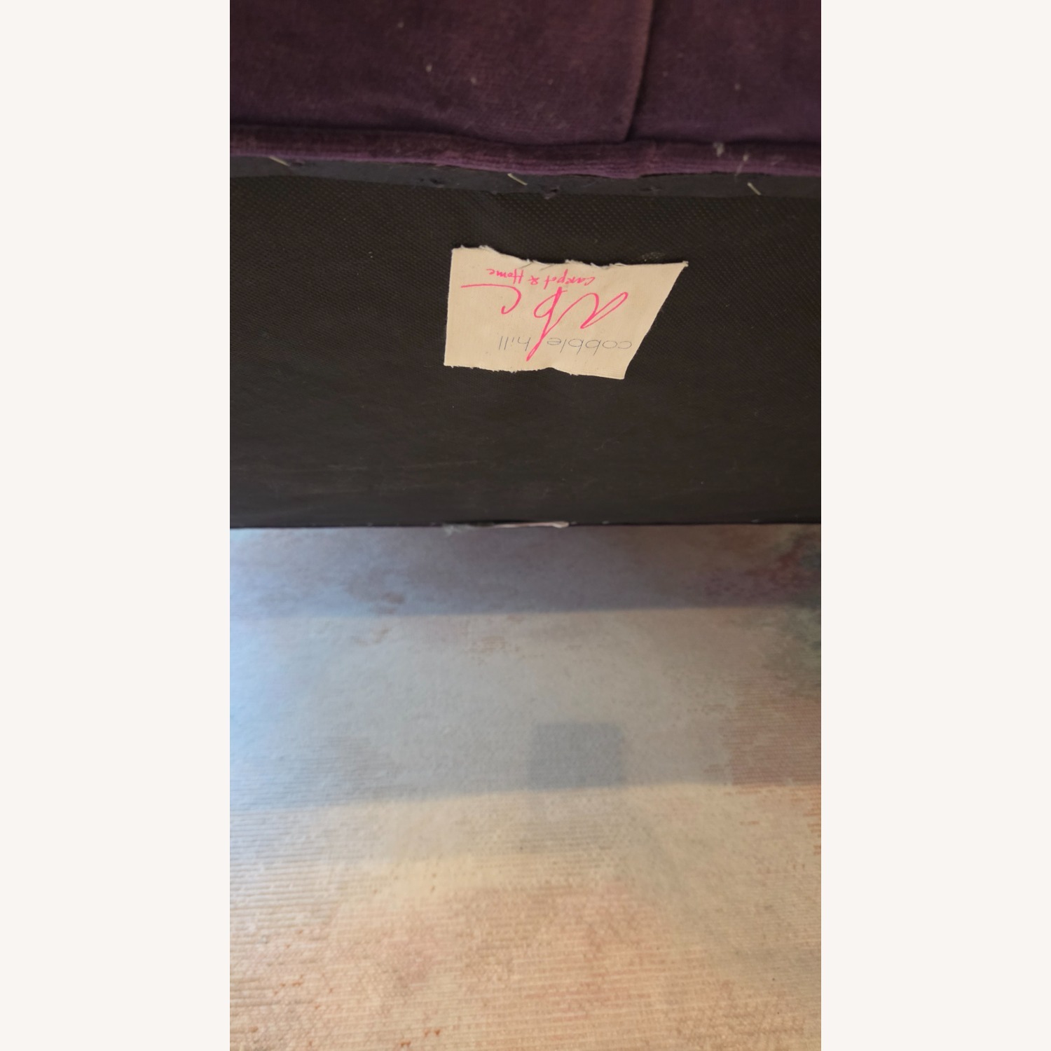 ABC Carpet and Home Velvet Loveseat (Aubergine) - image-4