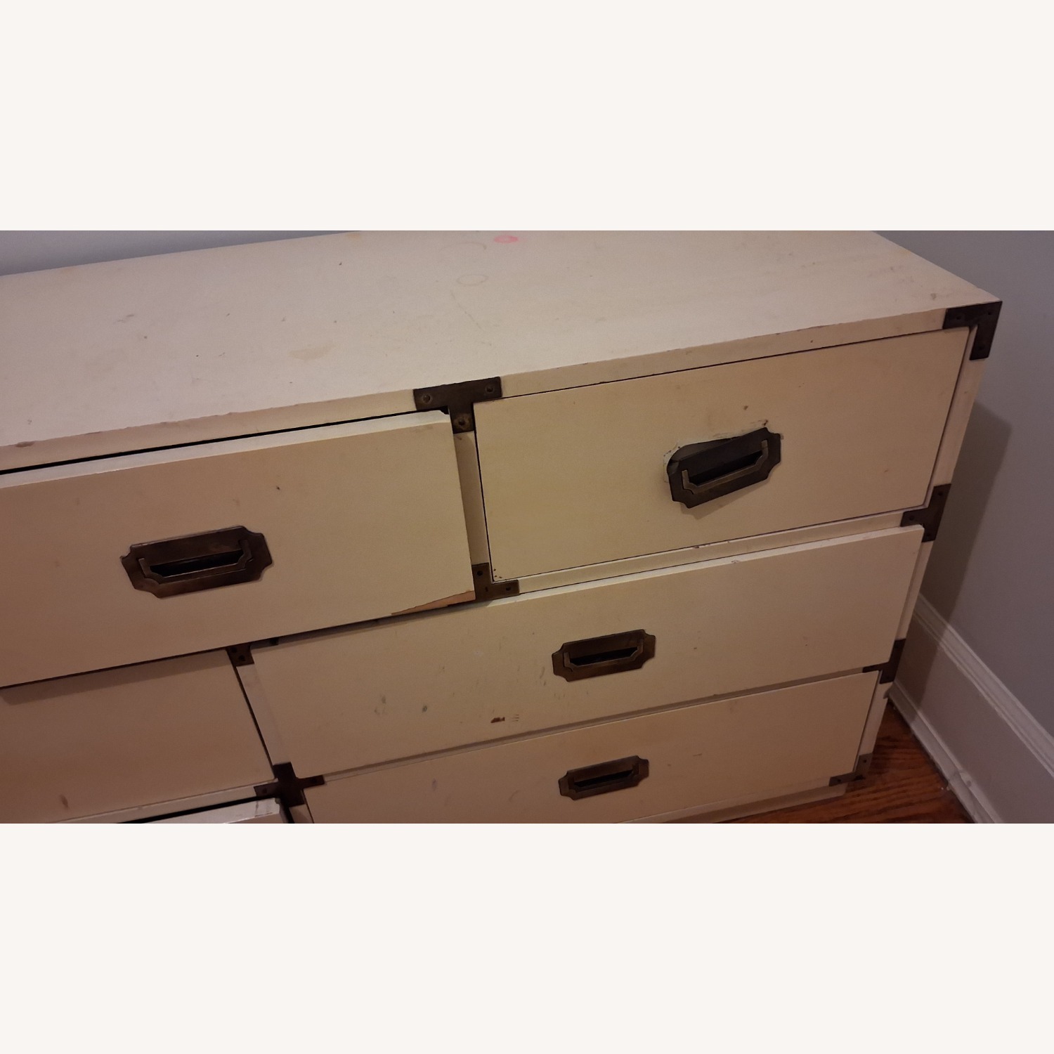 Vintage/Antique White Wood Dresser - image-5