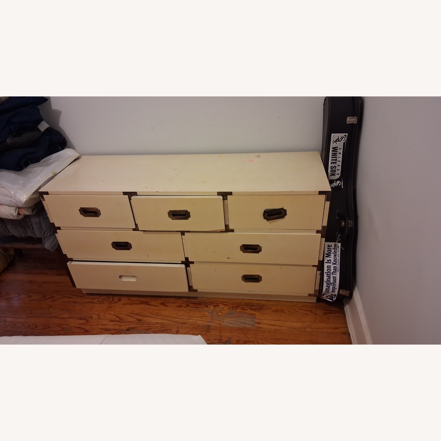 Vintage/Antique White Wood Dresser - image-1