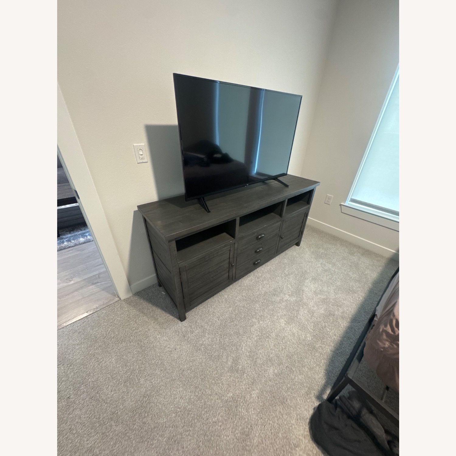Light Gray Wood Dresser - image-2
