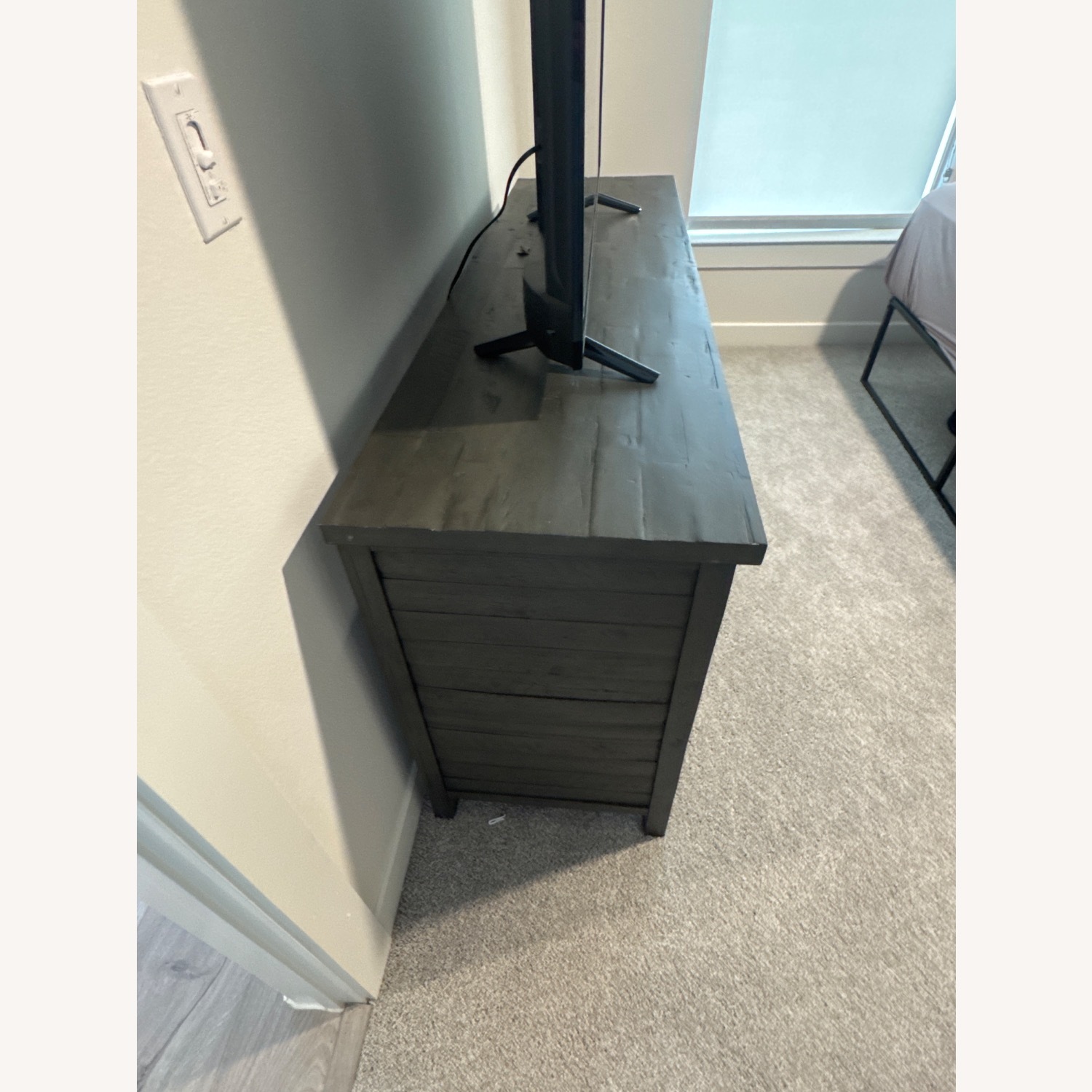 Light Gray Wood Dresser - image-3