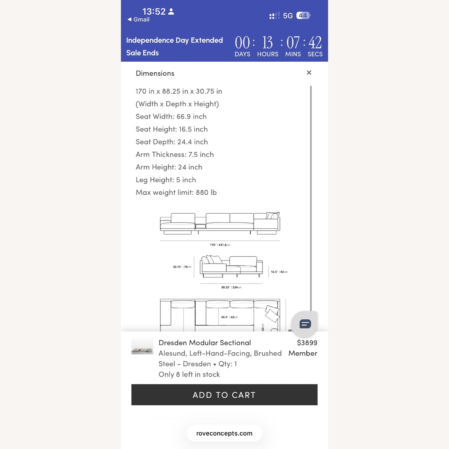 Rove Concepts Dresden Modular Sofa 2024 - image-3