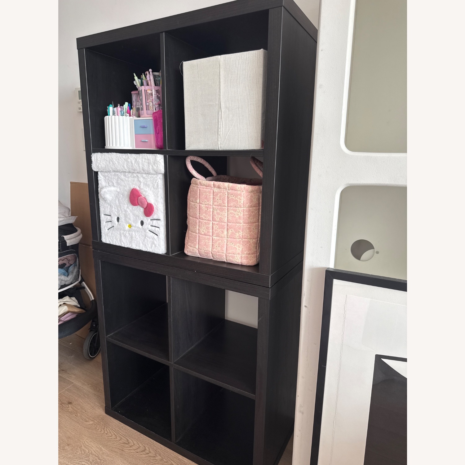 IKEA Kallax Shelf Set  Black Brown - Cube Units  - image-6