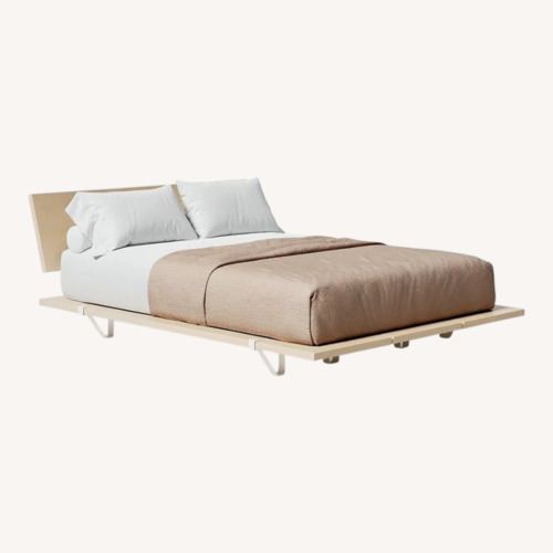 Used Floyd Natural Wood Queen Bed for sale on AptDeco