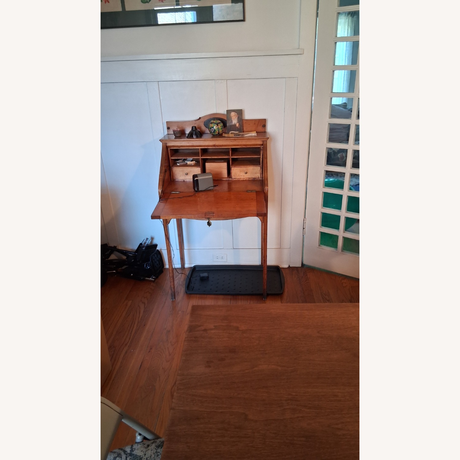 Vintage/Antique Light Brown Wood Desk - image-2