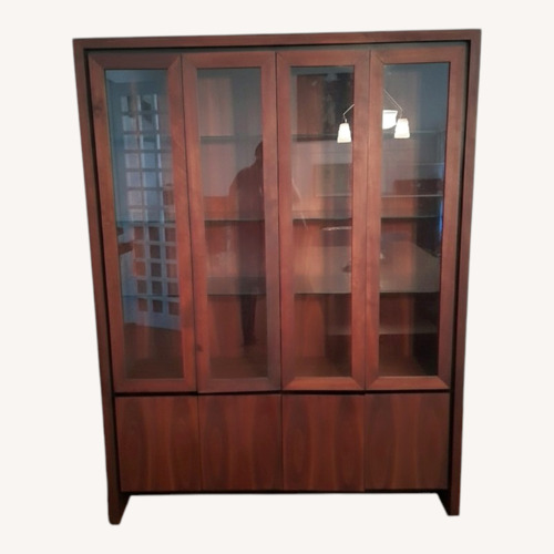 Used Vintage/Antique Dark Brown Wood Armoire for sale on AptDeco
