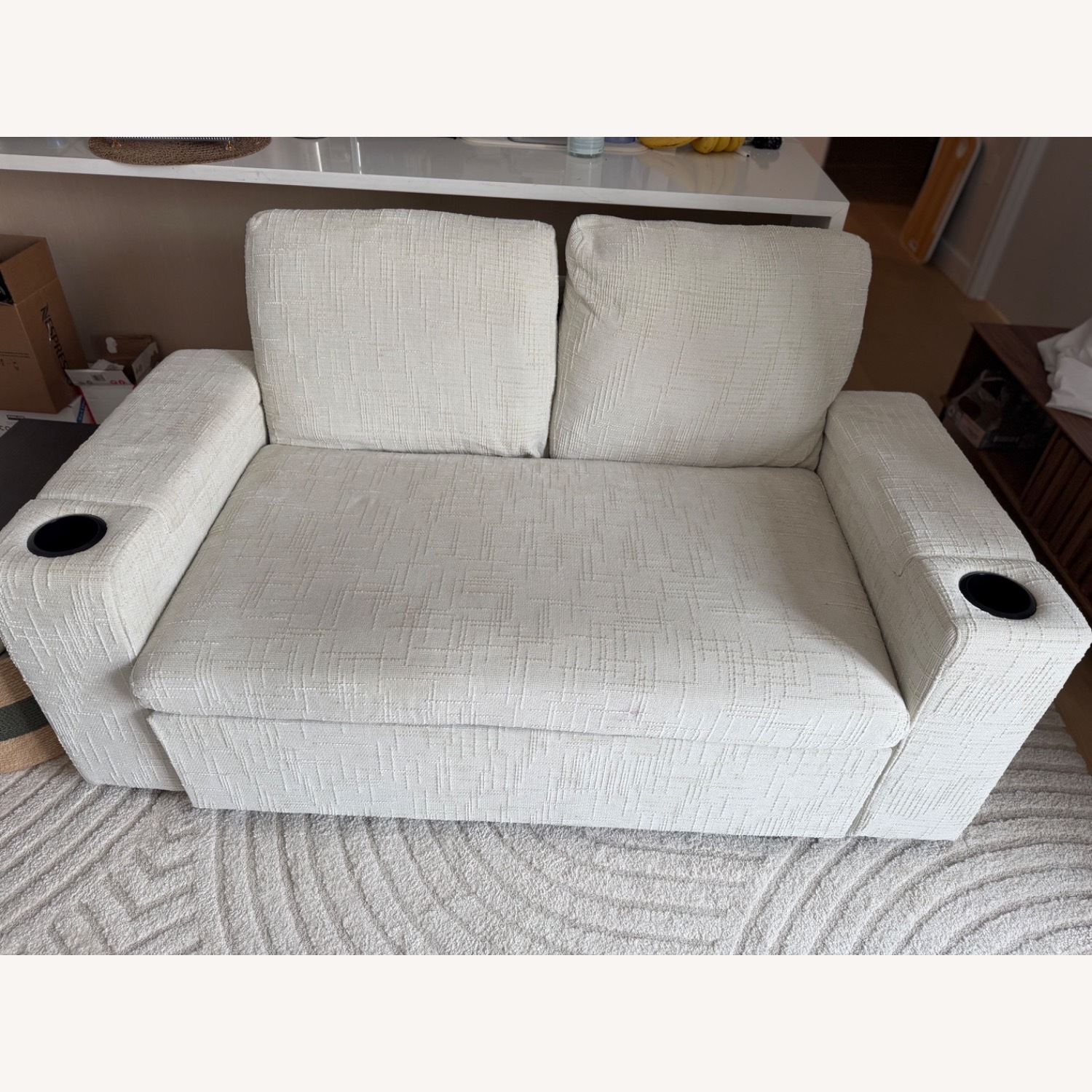 Target White Fabric Sleeper Sofa - image-2