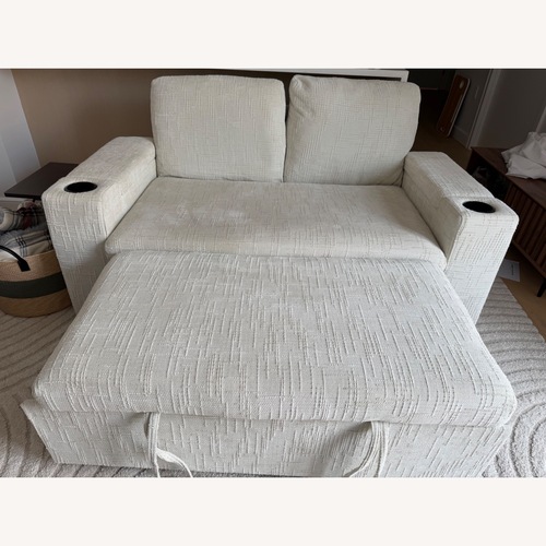 Used Target White Fabric Sleeper Sofa for sale on AptDeco