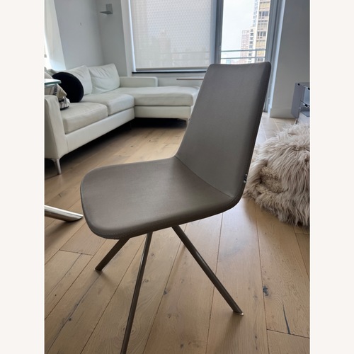 Used Natural Leather Dining Chair for sale on AptDeco