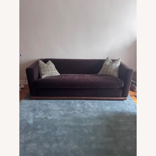 Used Sterling Place Dark Brown Velvet 3+ Seater Sofa for sale on AptDeco