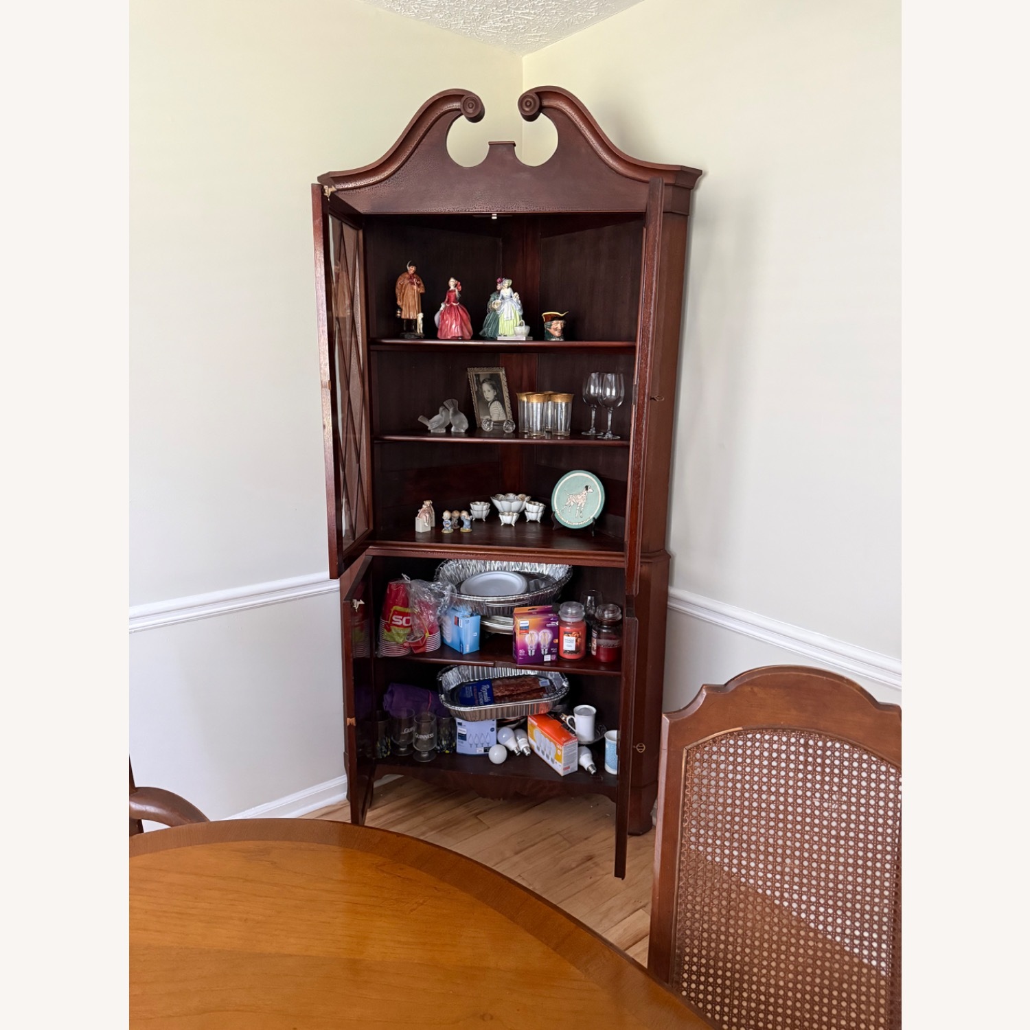Dark Brown Wood Wall Unit - image-3