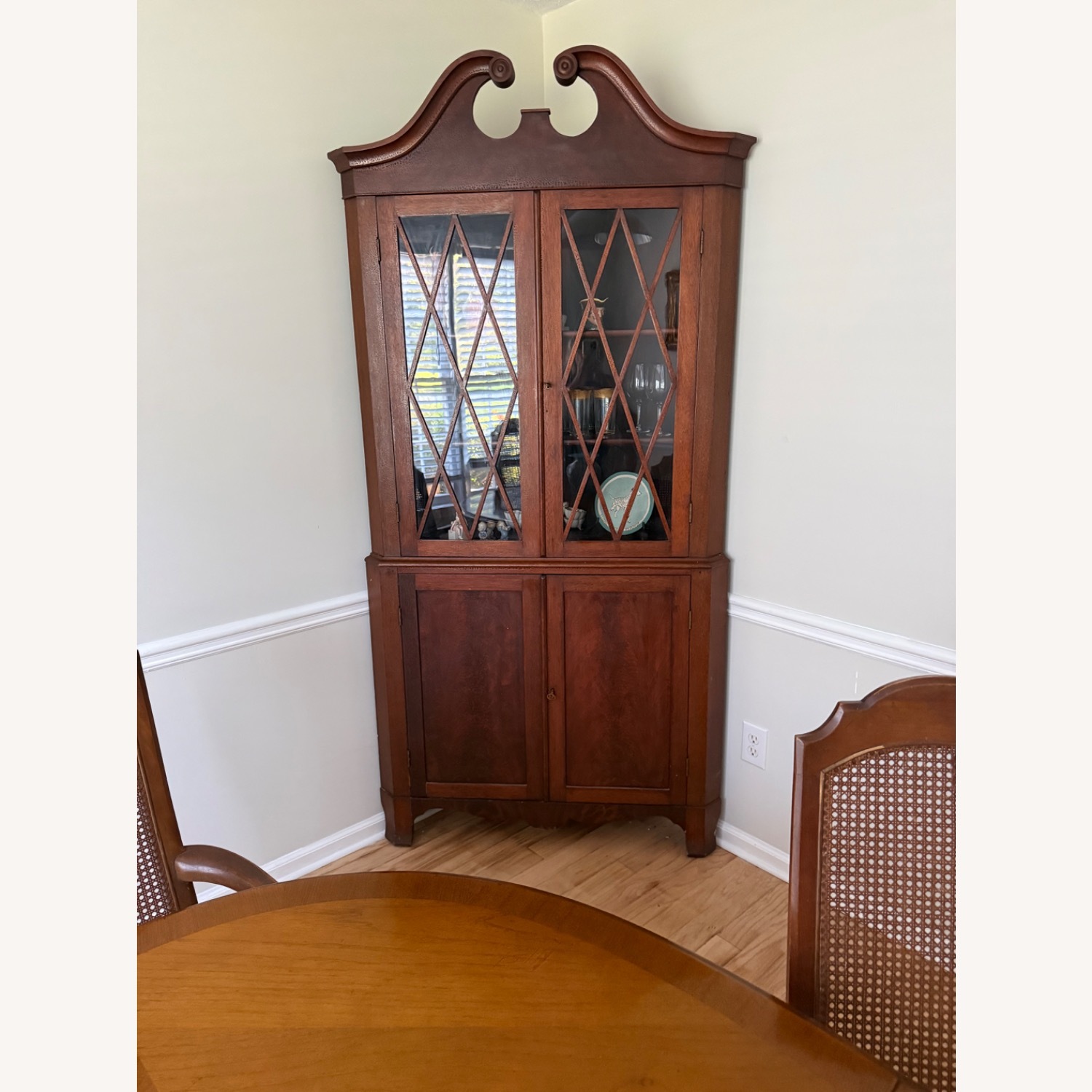 Dark Brown Wood Wall Unit - image-4