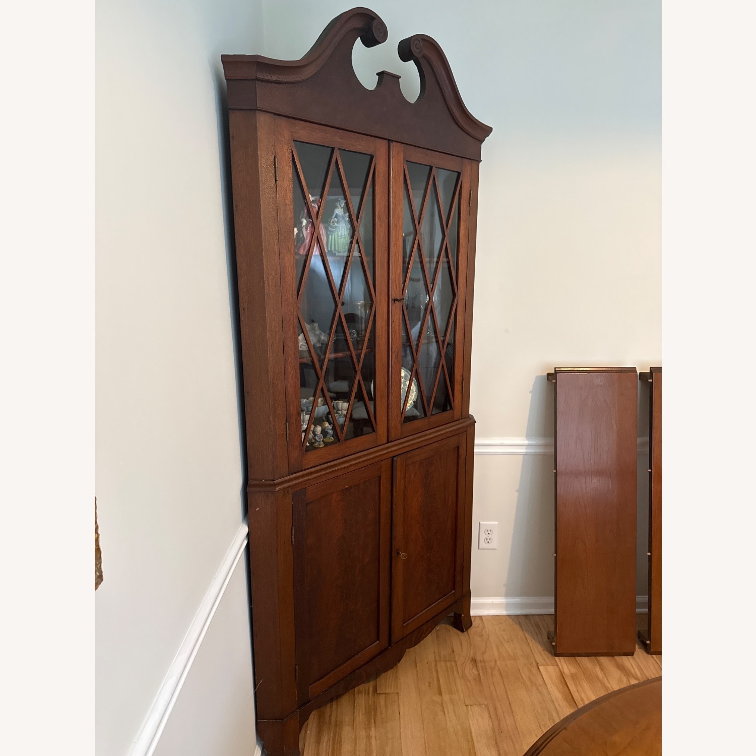 Dark Brown Wood Wall Unit - image-2