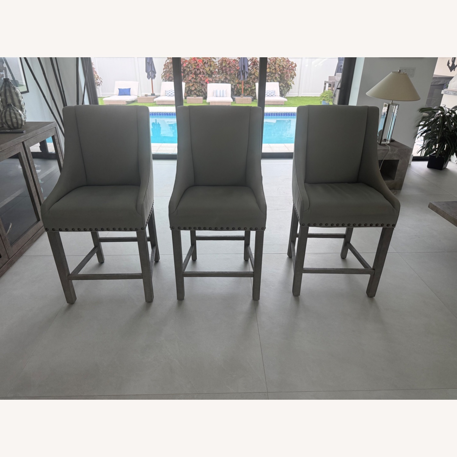 Restoration Hardware Counter Stools-Set of 3 - image-1
