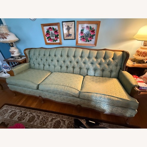 Used Green Fabric 3+ Seater Sofa for sale on AptDeco