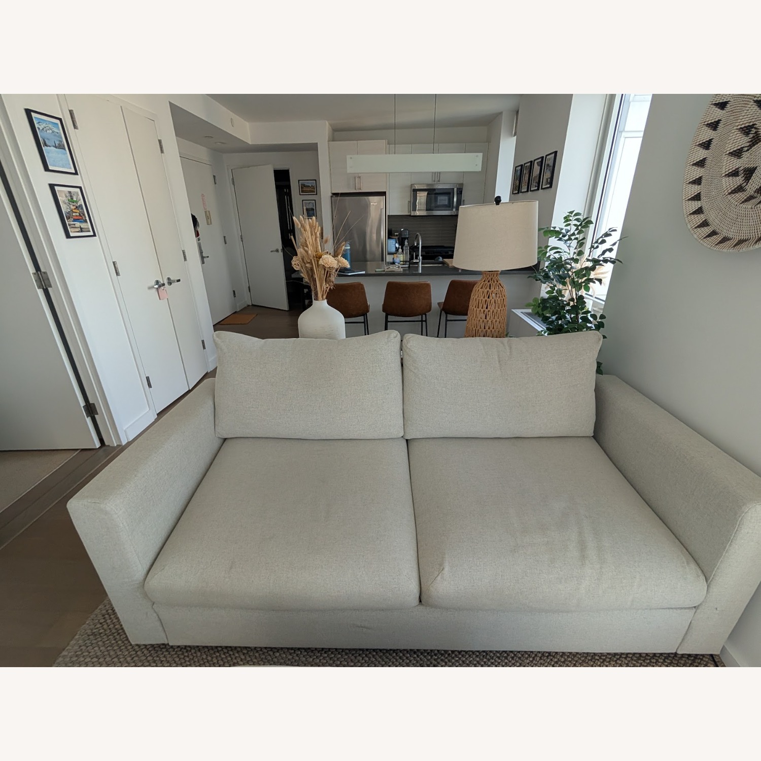 IKEA Finnala Natural Boucle Sleeper Sofa - image-6