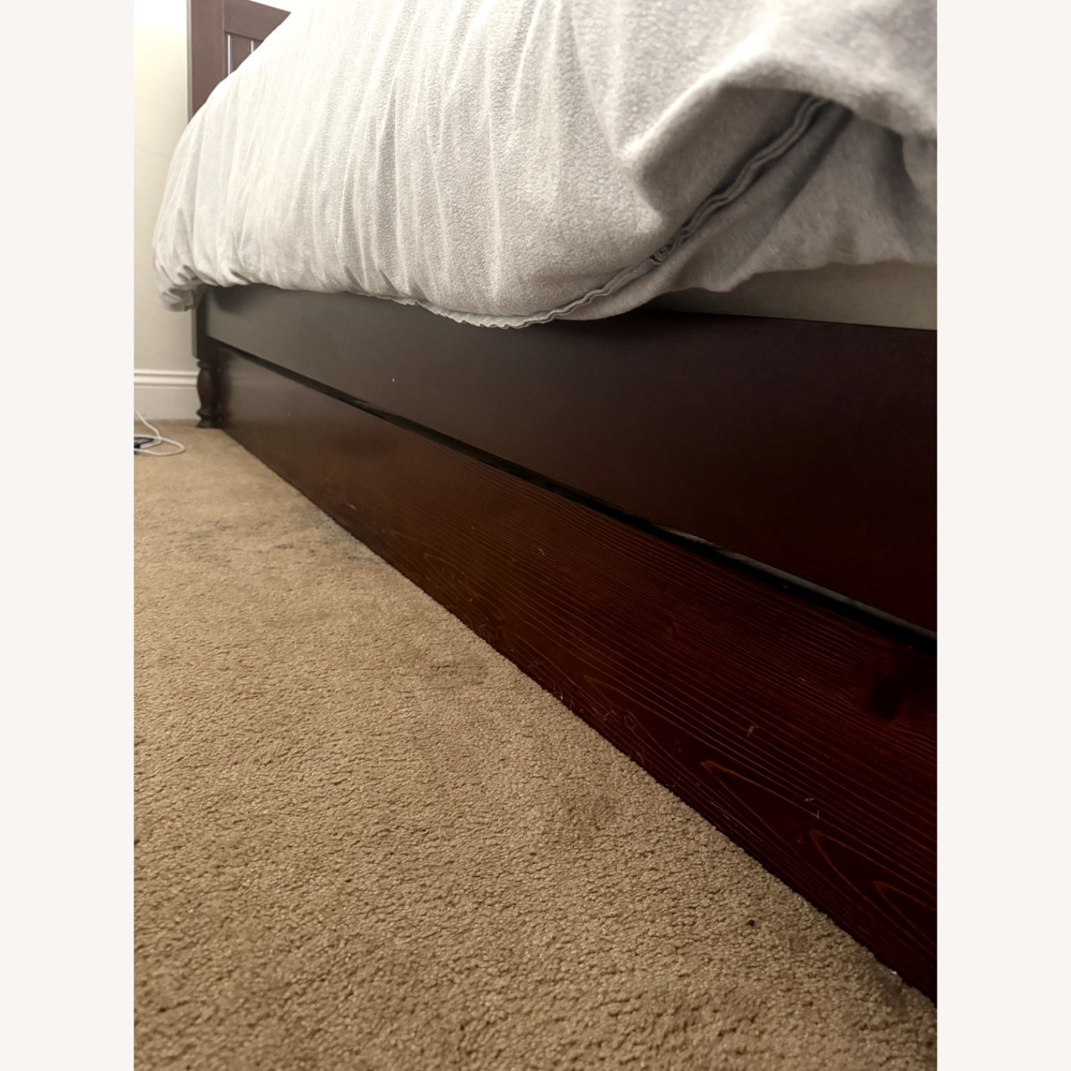 Pottery Barn Dark Brown Wood Full Bed - image-2