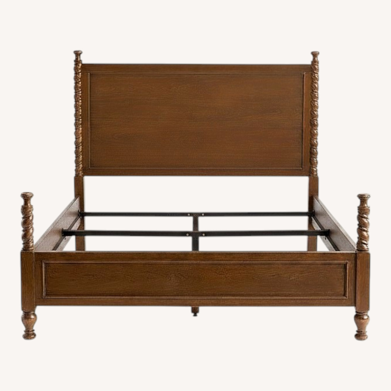 Pottery Barn Dark Brown Wood Full Bed - image-0