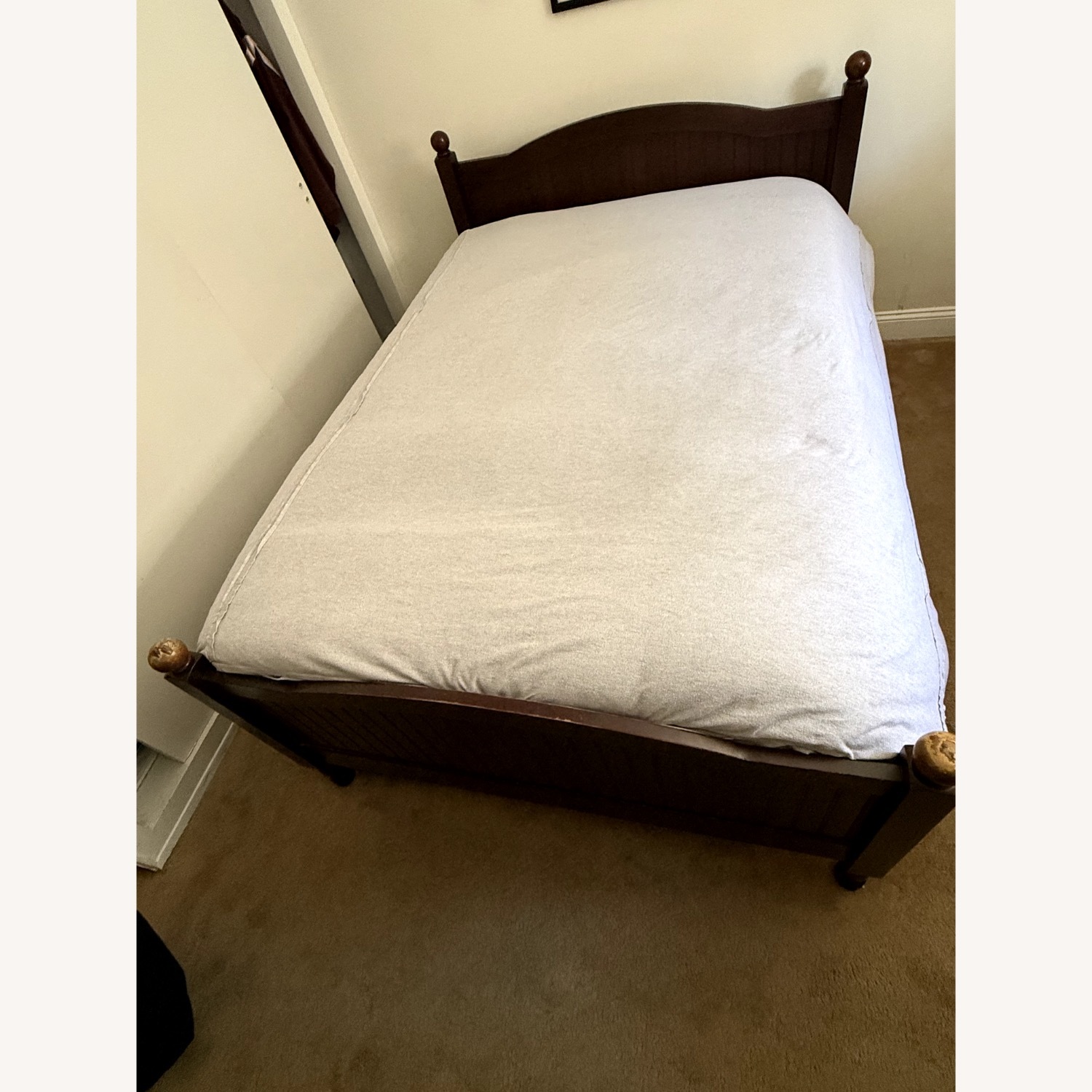 Pottery Barn Dark Brown Wood Full Bed - image-3