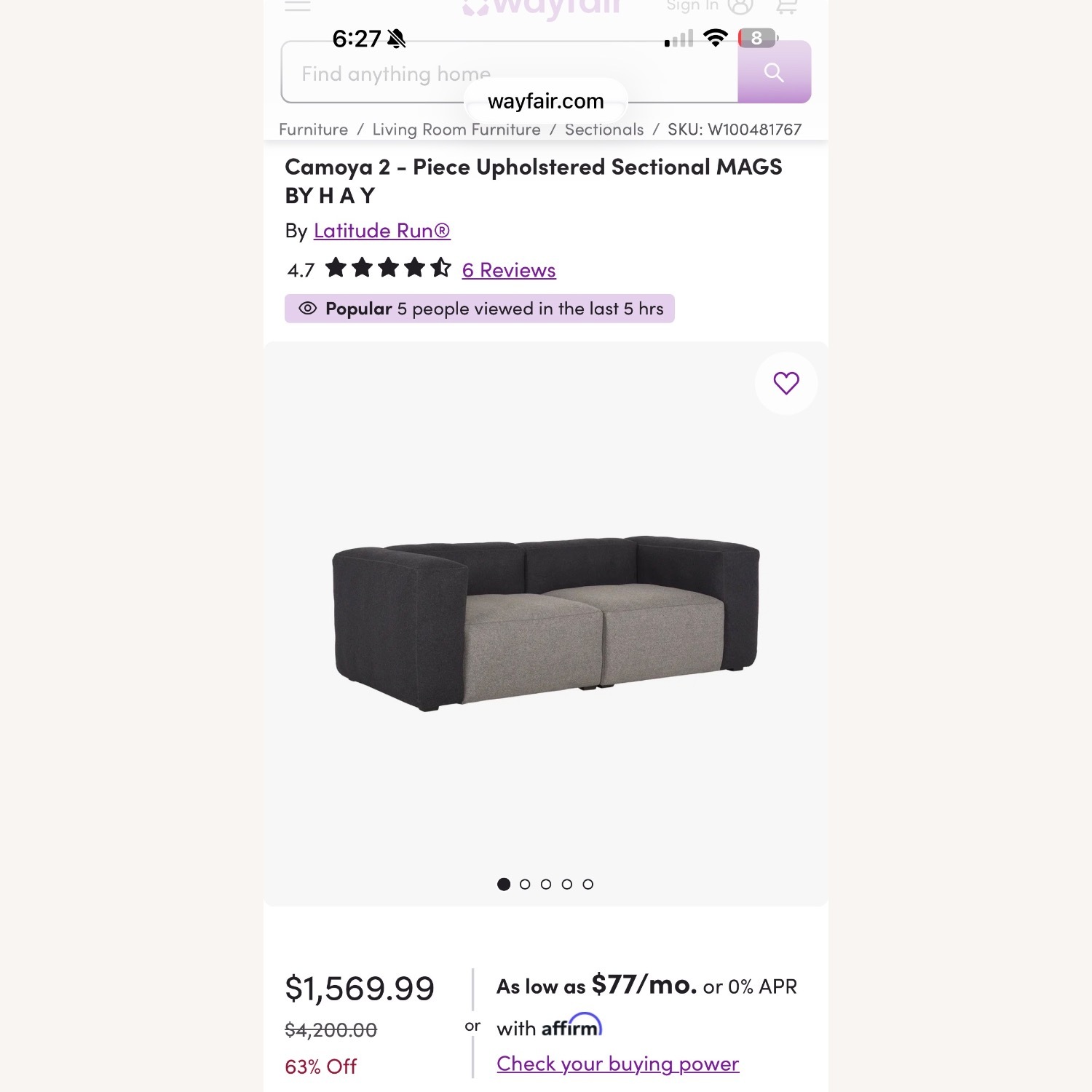 HAY Mags Soft 2-Piece Sectional Sofa - image-2