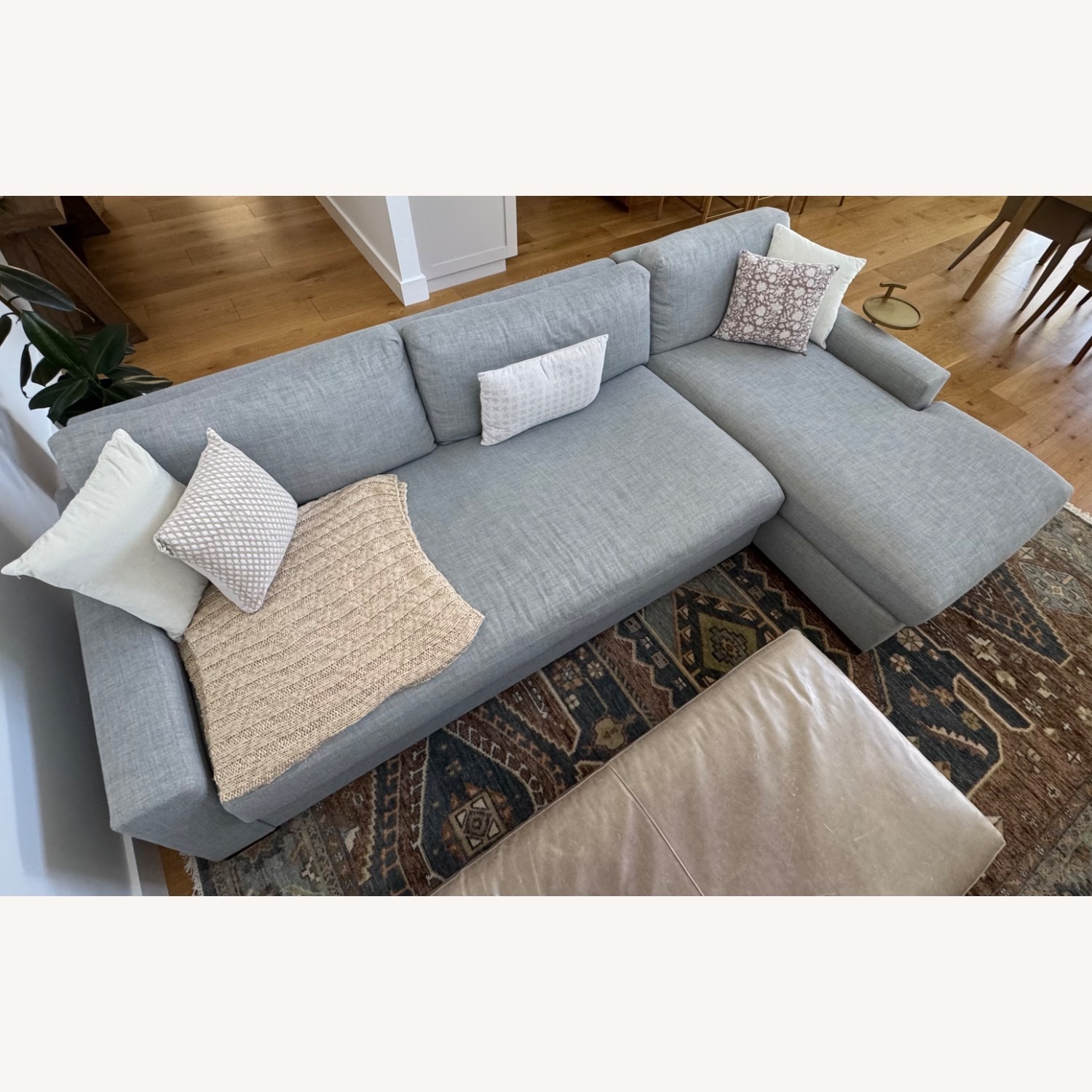 Restoration Hardware Light Gray 2 Piece Sectional - image-1