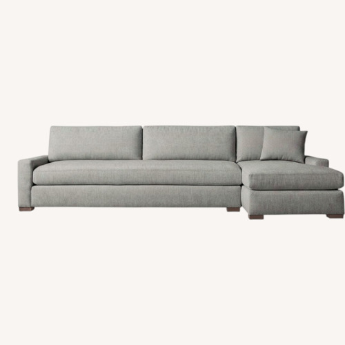 Used Restoration Hardware Light Gray 2 Piece Sectional for sale on AptDeco