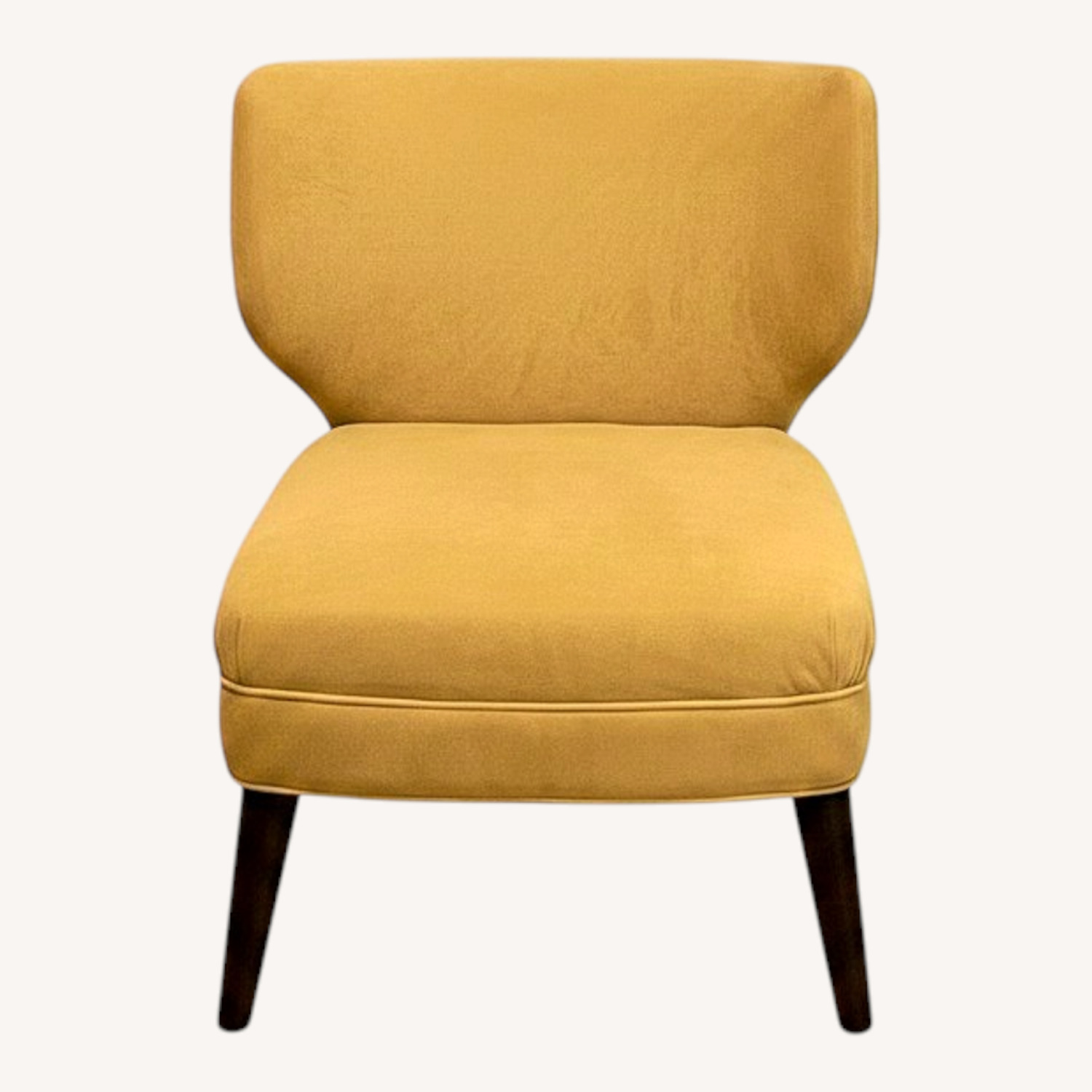 Yellow Cloth Accent Chair - image-0