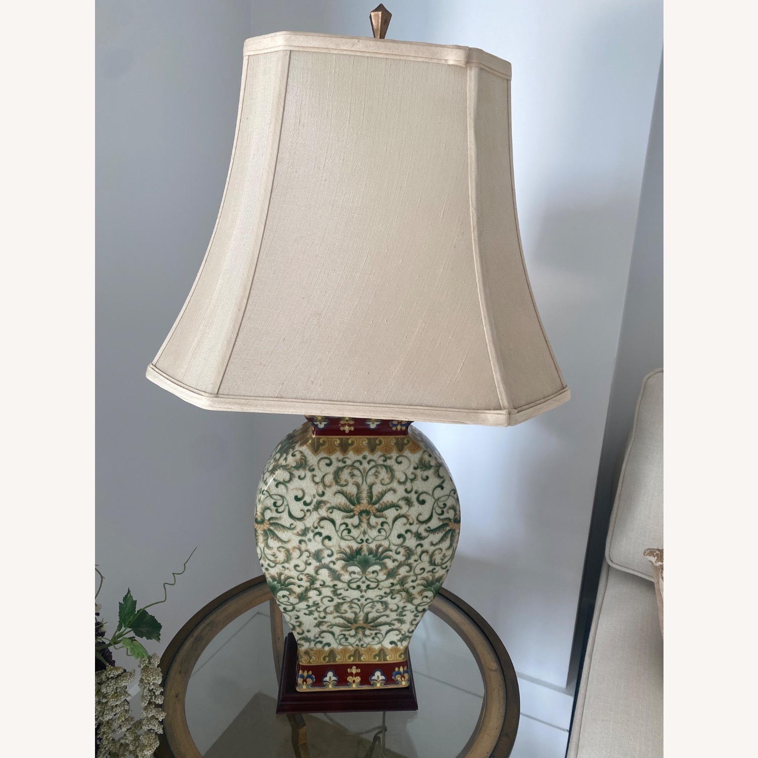 Vintage/Antique Glass Table Lamp - image-1