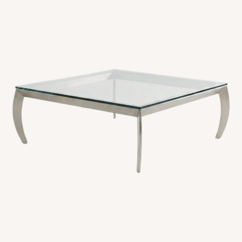 Used Dark Gray Metal Coffee Table for sale on AptDeco