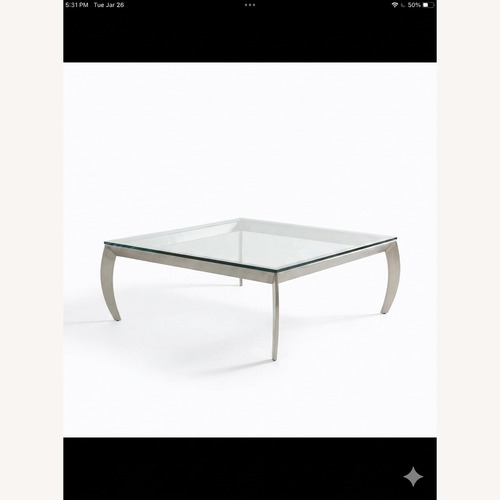 Used Dark Gray Metal Coffee Table for sale on AptDeco