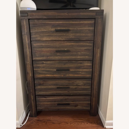 Used Summit Solid Dark Wood Dresser for sale on AptDeco