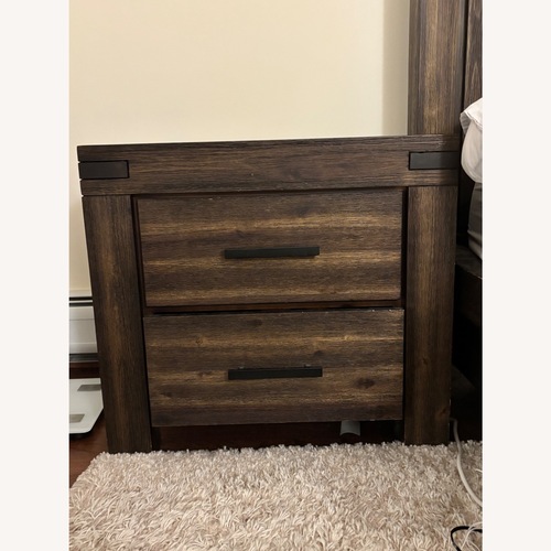 Used Summit Solid Dark Wood Nightstand for sale on AptDeco