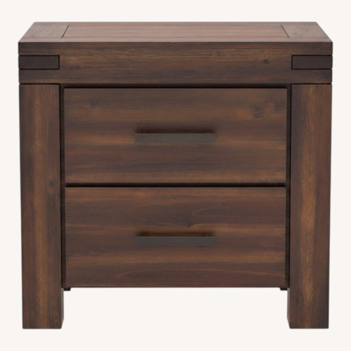 Used Summit Solid Dark Wood Nightstand for sale on AptDeco